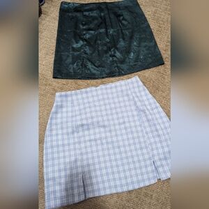 Two hand made mini skirts